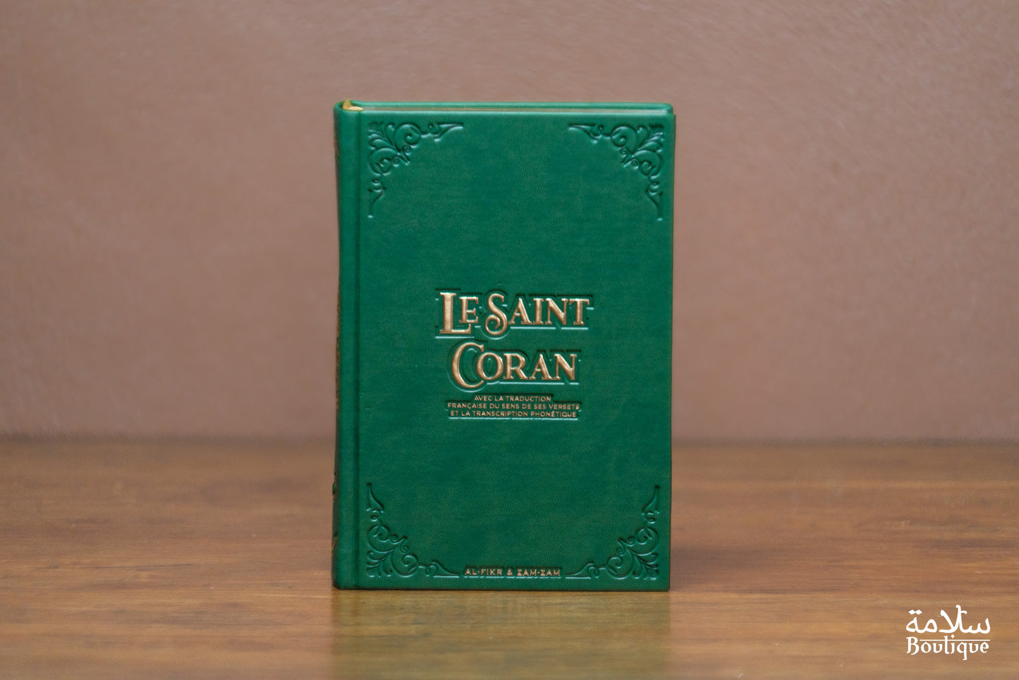 CORAN VERT ORNEMENT CREUX EN BORDURE - S