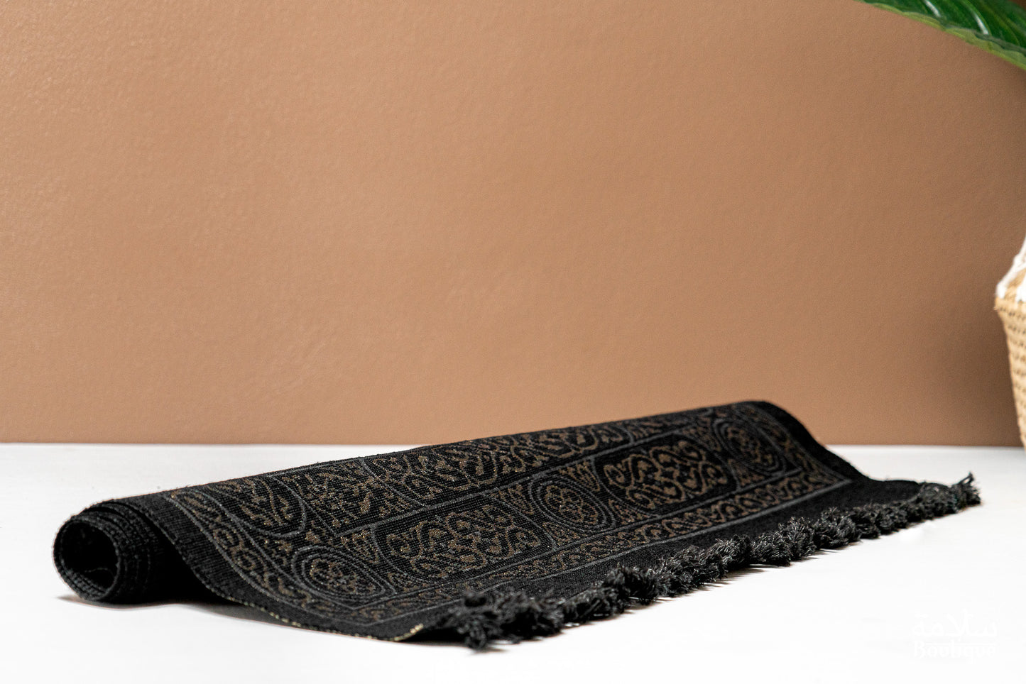 TAPIS DE PRIERE NOIR OR