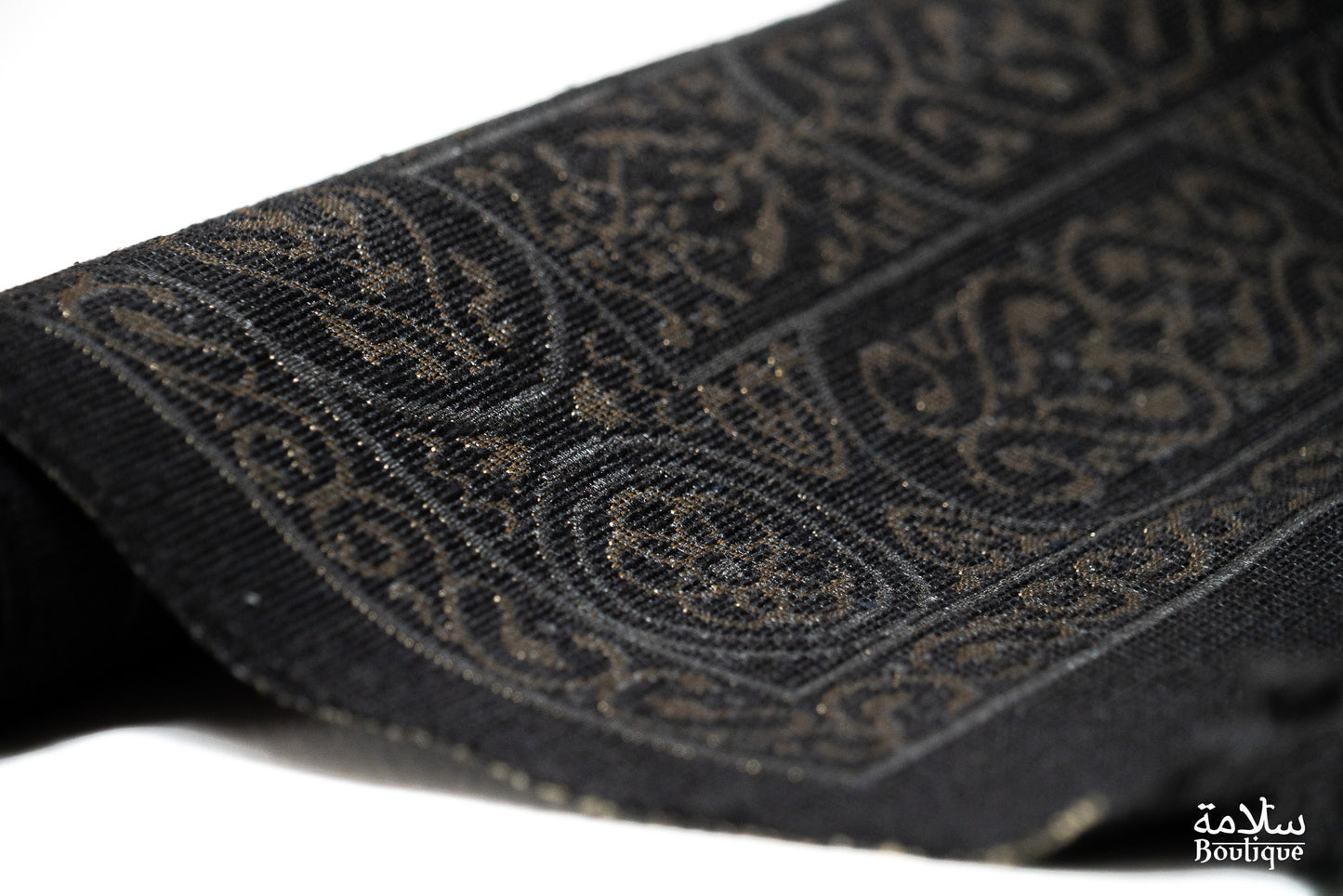 TAPIS DE PRIERE NOIR OR