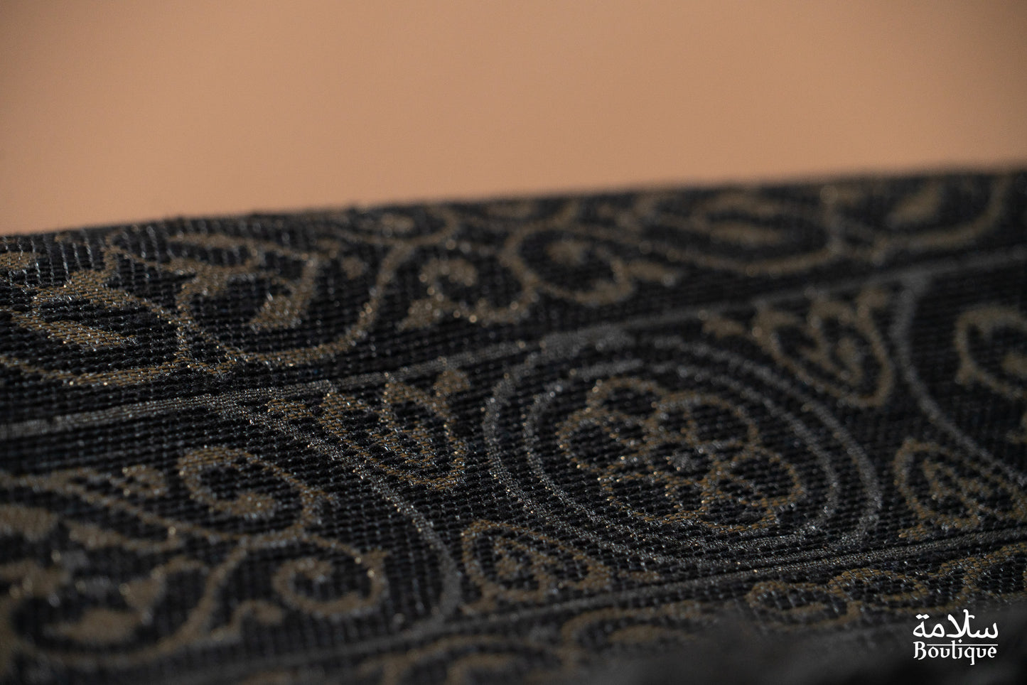 TAPIS DE PRIERE NOIR OR