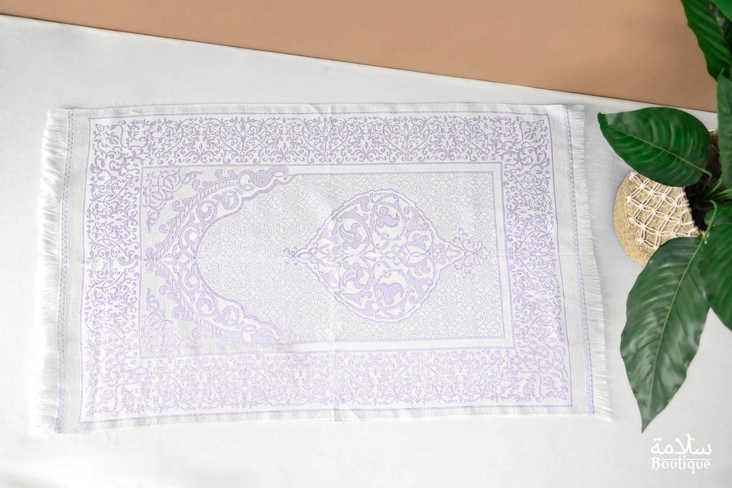 TAPIS DE PRIERE BLANC MAUVE