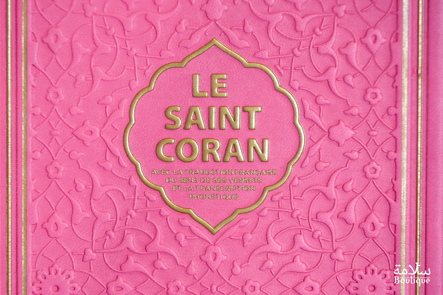 CORAN ROSE PROFOND ORNEMENT EN RELIEF  - S