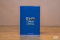 CORAN BLEU PROFOND ORNEMENT CREUX EN BORDURE - S